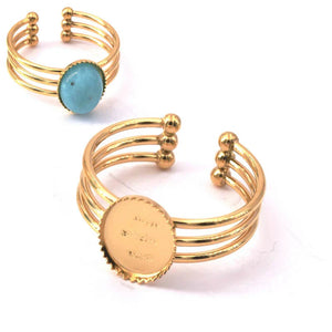 Bagues en acier inoxydable pour créations et cabochons