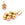 Beads Retail sales Pendant 7 beads stainless steel golden 11x7.5mm - Hole: 2.8mm (1)