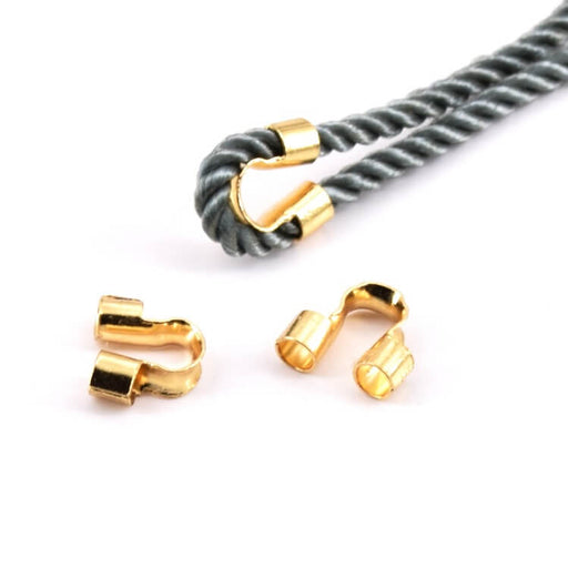 Buy Wire Protector Gold Stainless Steel 5x6mm - Hole: 1.6mm (2)