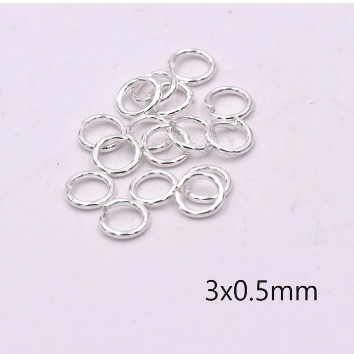 Jump ring silver stainless steel - 3x0.5mm (10)