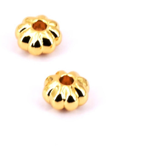 Buy Double leaf bead flash gold 19x5mm - Hole: 1.2mm (2)