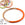 Beads wholesaler  - Horn bangle bracelet lacquered Tangelo orange - 65mm - Thickness: 3mm (1)