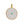 Beads wholesaler  - Round pendant white enamel and turquoise flash gold 20x21mm (1)
