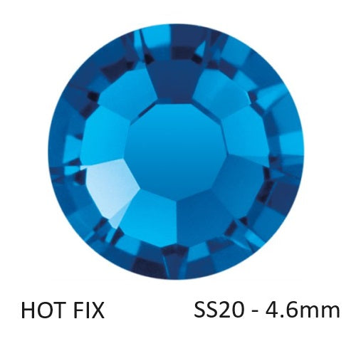 Preciosa Flatback Hotfix Rhinestones Capri Blue - ss20-4.6mm (60)