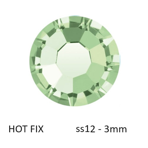 Buy Preciosa Flatback Hotfix Rhinestones Chrysolite - ss12-3mm (80)