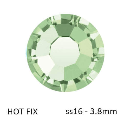 Preciosa Flatback Hotfix Rhinestones Chrysolite - ss16-3.8mm (60)