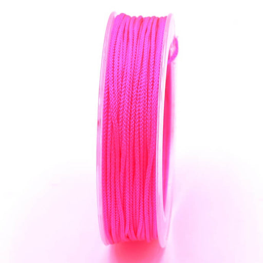 Neon pink braided nylon cord 1.5mm - 18m spool (1)