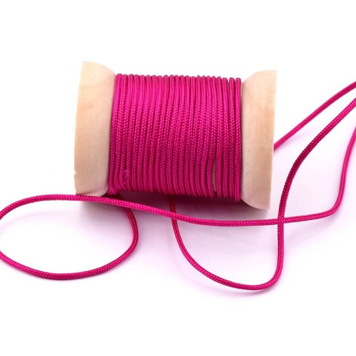 Braided nylon cord Fuschia - 1.5mm (3m)