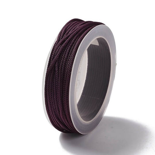 Braided silky nylon cord Dark purple 1.5mm - 20m spool (1)