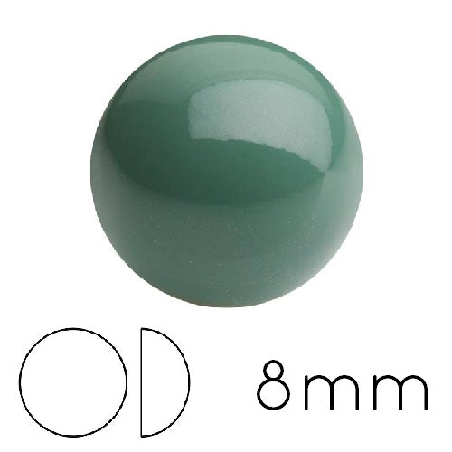 Buy Round cabochon Preciosa lacquered Sage 8mm (4)