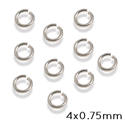 Round jump ring silver 925 - 4x0.75mm (10)
