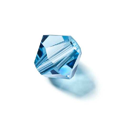 Preciosa Malibu Blue bicone beads 4mm (40)