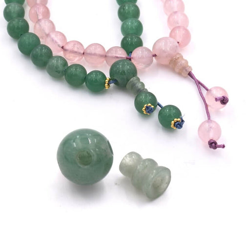 Buy Guru bead in green aventurine 10mm and cone (1)
