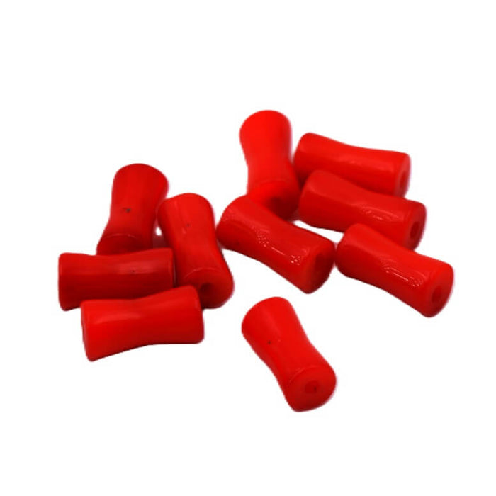 Bamboo coral cylinder bead 8x4mm hole : 0.5mm (10)