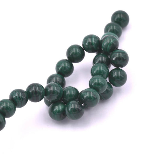 Buy Malachite round bead 6mm - hole 0.8mm (1 strand-20cm)