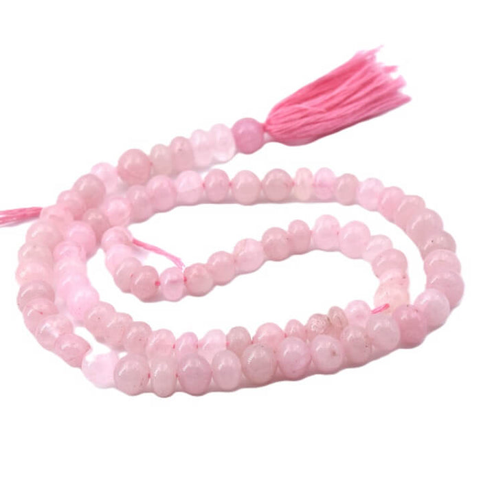 Rose quartz rondelle bead 5-8x3-6mm - 34cm (1 Strand )