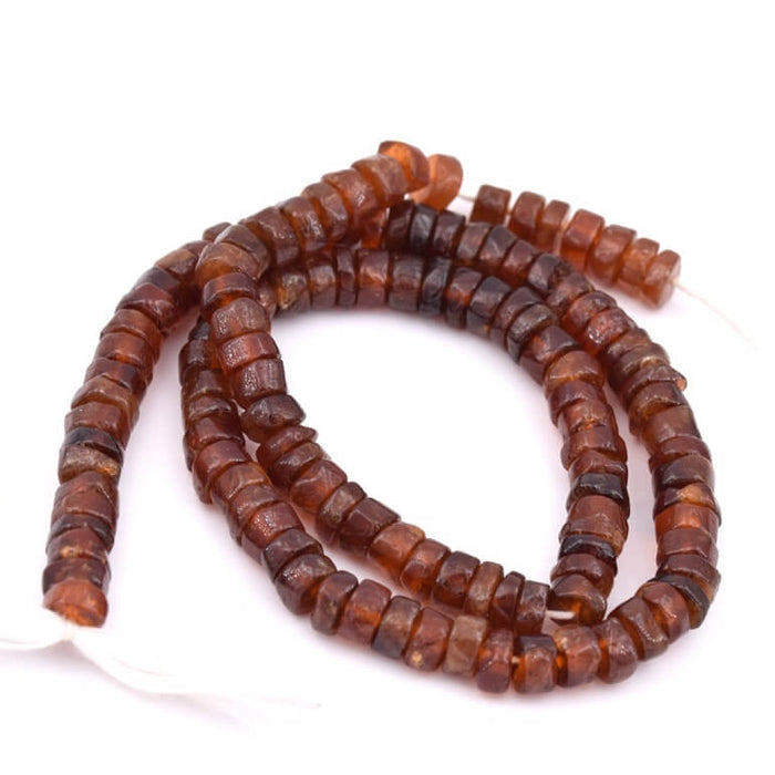 Dark Hessonite heishi bead 5mm (1 Strand - 33cm)