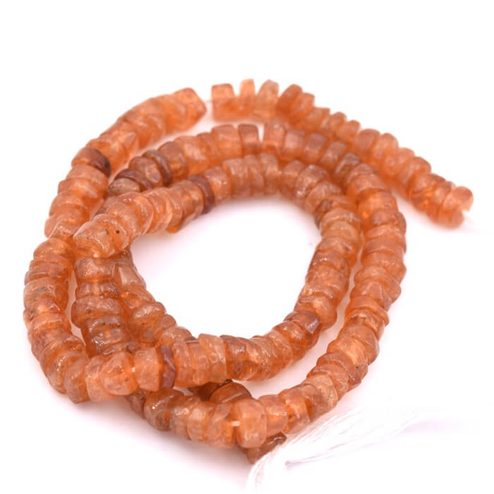 Light Hessonite heishi bead 4-5mm (1 Strand - 33cm)