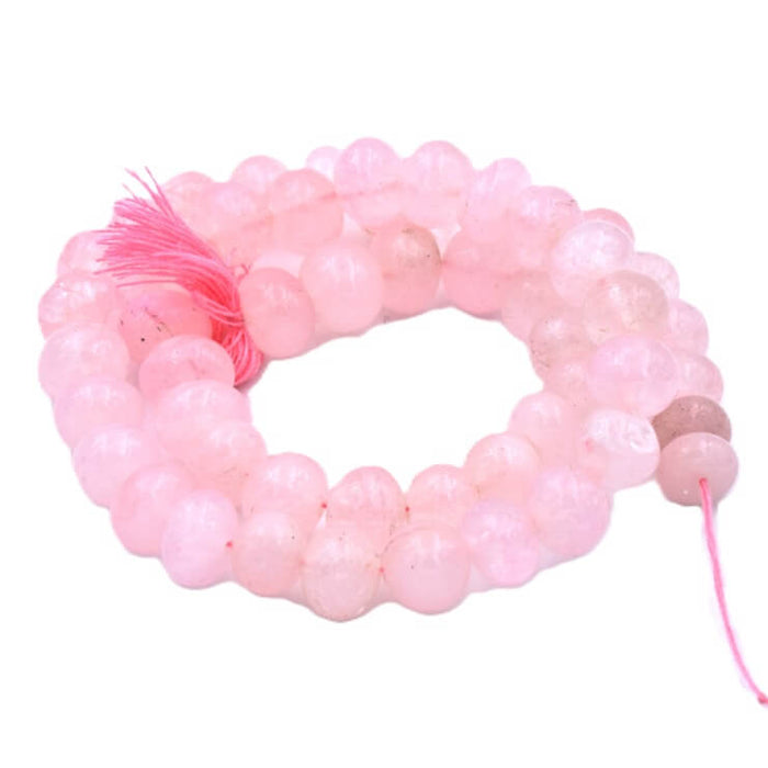 Light Rose Quartz Rondelle Bead 6-9x4-7mm - Hole: 0.5mm (1 Strand - 34cm)