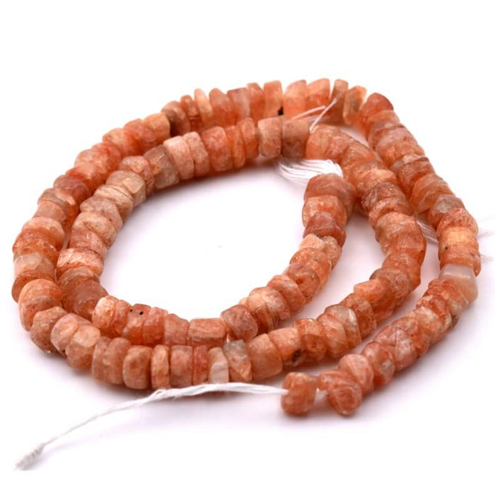 Sunstone heishi bead 5-6x2.5-4.5mm Hole: 0.5mm (1 strand - 34cm)