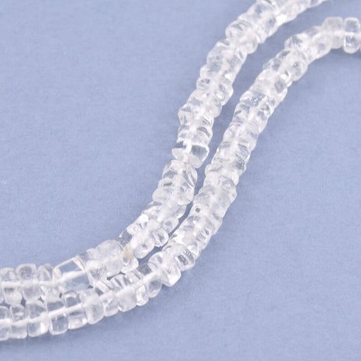 Buy Heishi bead rondelle Quartz crystal - 5-6x2-4mm (1 Strand-32cm)