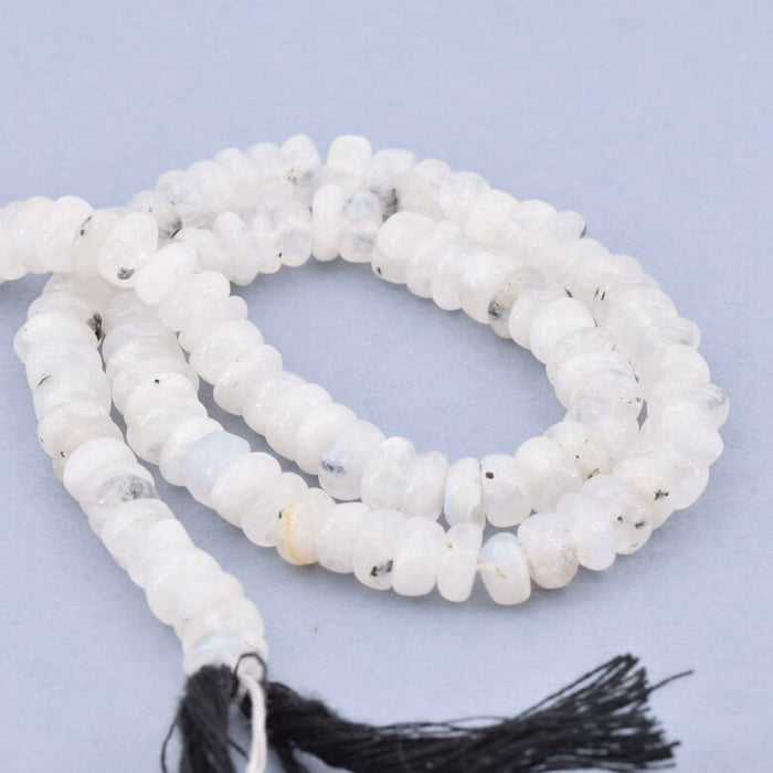 Moonstone rondelle bead 5-7x3-5mm - Hole: 0.5mm (1 Strand-32cm)