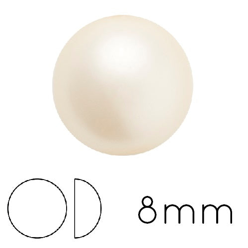 Buy Round cabochon Preciosa Cream 8mm (4)