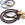 Beads wholesaler  - Braided round leather cord Dark brown - 3mm (50cm)