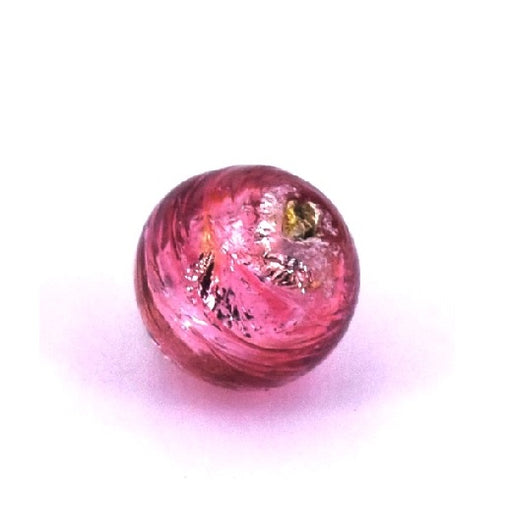 Buy Murano round bead ruby ​​and silver 6mm (1)