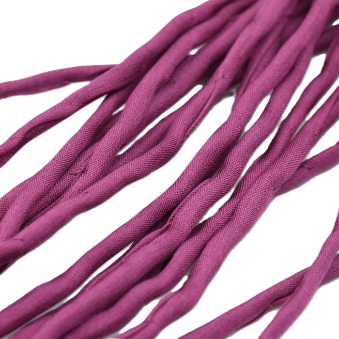 Silk Cord Hand Dyed Natural Dark Purple 2mm (1m)