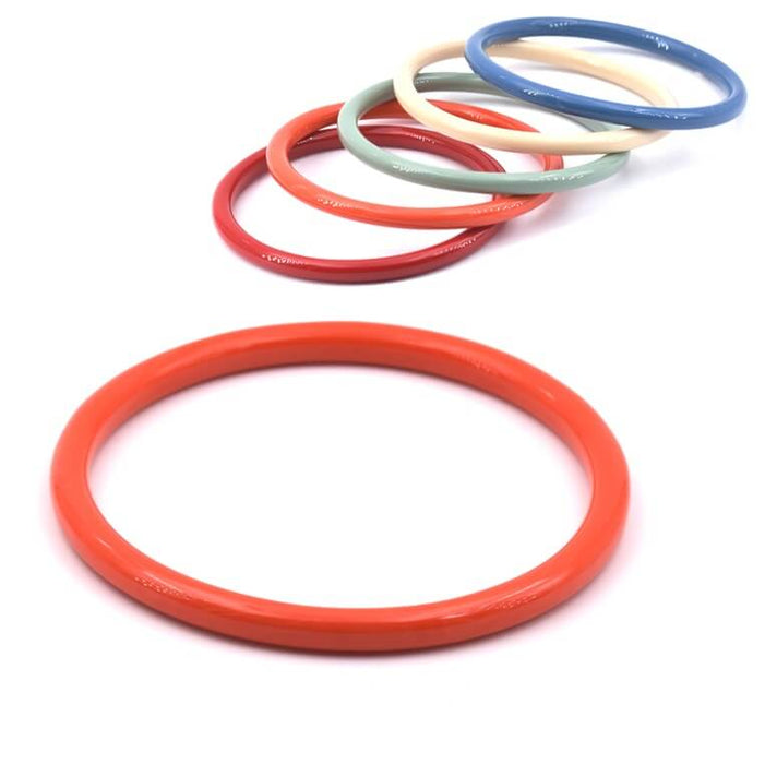 Orange Resin Bangle Bracelet 6mm - 68cm Inner Diameter (1)