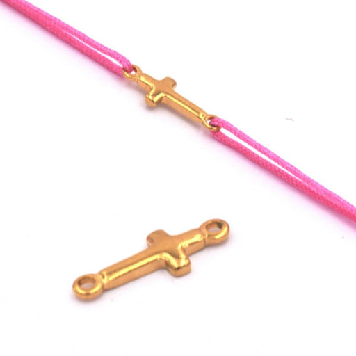 Cross Link Connector Gold Stainless Steel 9x5mm (2)