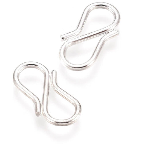S Hook Clasp Silver Stainless Steel 12mm (2)