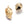 Beads wholesaler  - Skull Pendant Stainless Steel Gold 11x7mm Hole: 1,2mm (1)