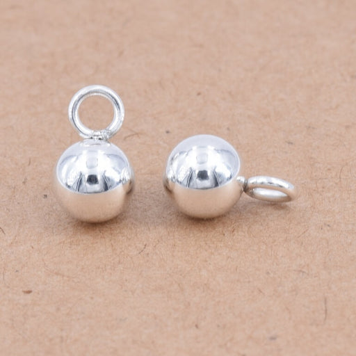 Round Pendants Balls Stainless Steel Silver 6mm (4)