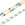 Beads wholesaler  - Chain Golden Steel and Miyuki Delica Red and Turquoise (20cm)