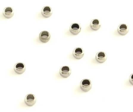 Buy Crimp beads Stainless Steel 2.5mm hole: 1.5mm (20)