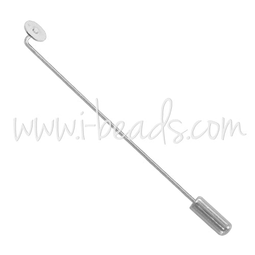 Hat pin silver finish 65mm (4)