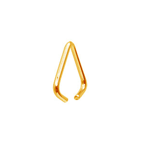 Buy Triangle pendant pinch bail metal gold finish 6x7.5mm (25)