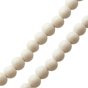 Whitewood round beads strand 6mm (1)