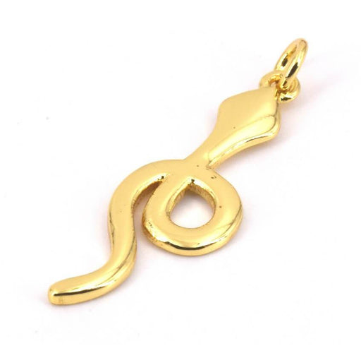 Snake pendant 26x9mm Smooth Golden Quality (1)