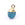 Beads wholesaler  - Small Pendant Green Blue Dyed Jade with Golden Metal Hook -10mm (1)