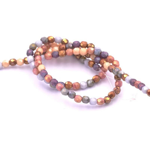Buy Faceted Bohemian Bead Opaque Luster Mix 3mm (50 beads)