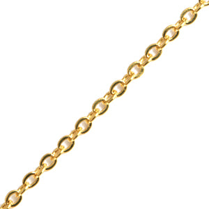 Buy Chain with delicate oval rings 1.6mm metal gold plated (1m)