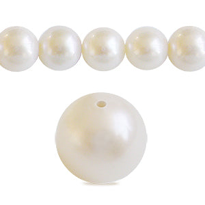 Buy Freshwater pearls potato round shape white 7mm (1)