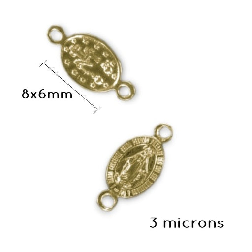 Buy Tiny Connector Oval Virgin Gold Plated 3 Microns 8x6mm (1)