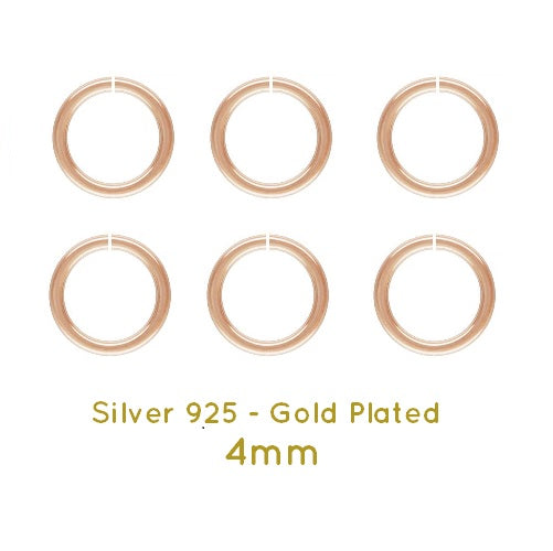 Ring Junction 925 Gold Plated 1 micron - 4x0.7mm (5)