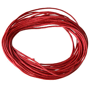 Waxed cotton cord red 1mm, 5m (1)