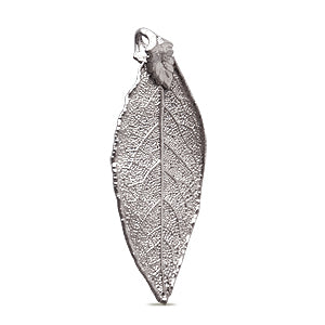 Buy Real elm leaf pendant platinum 50mm (1)