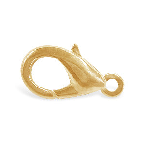 Lobster claw clasp metal gold plated 12mm (5)